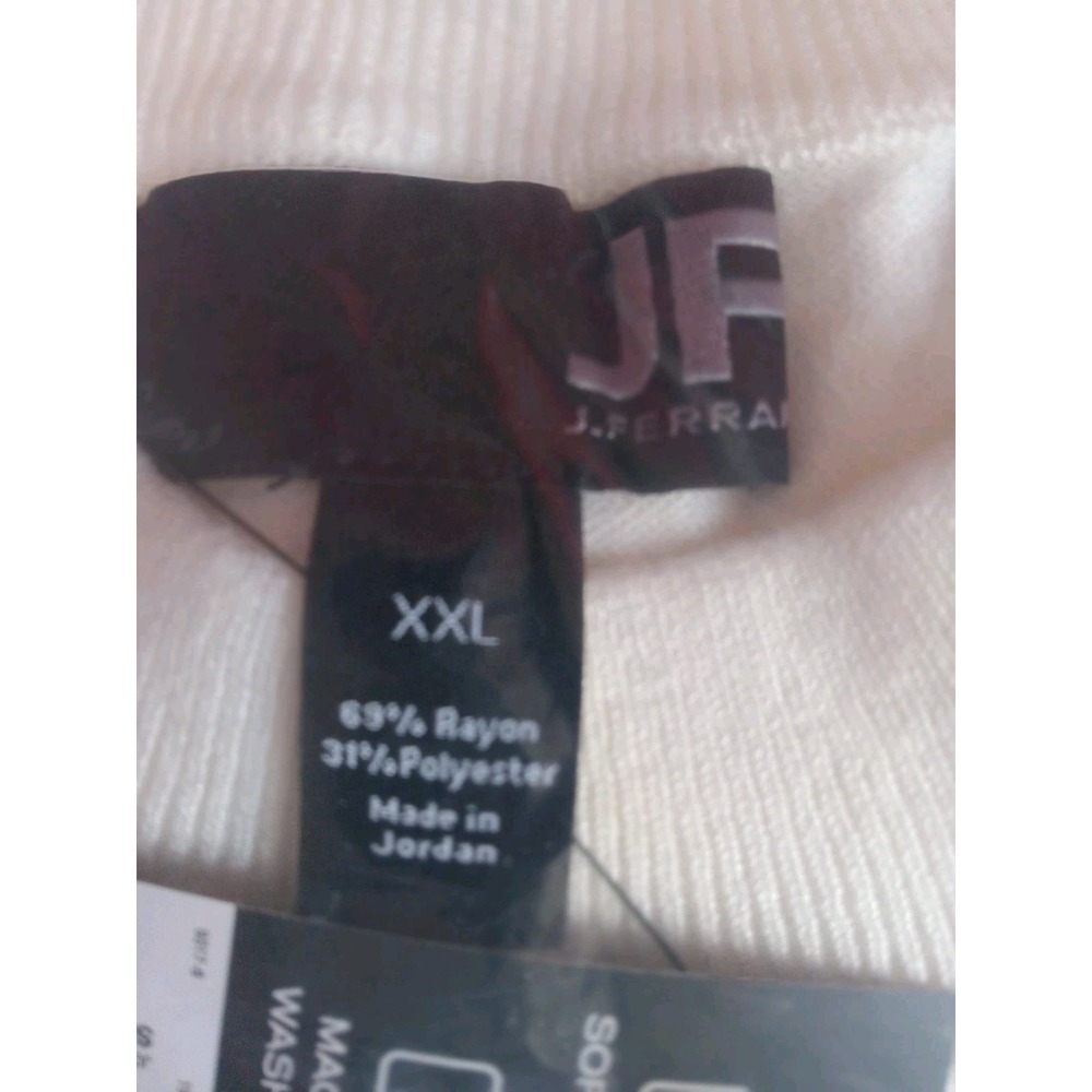 J. Ferrar Mens Short Sleeve Crew Neck Sweater XXL Snow White Light Weight - Picture 3 of 5